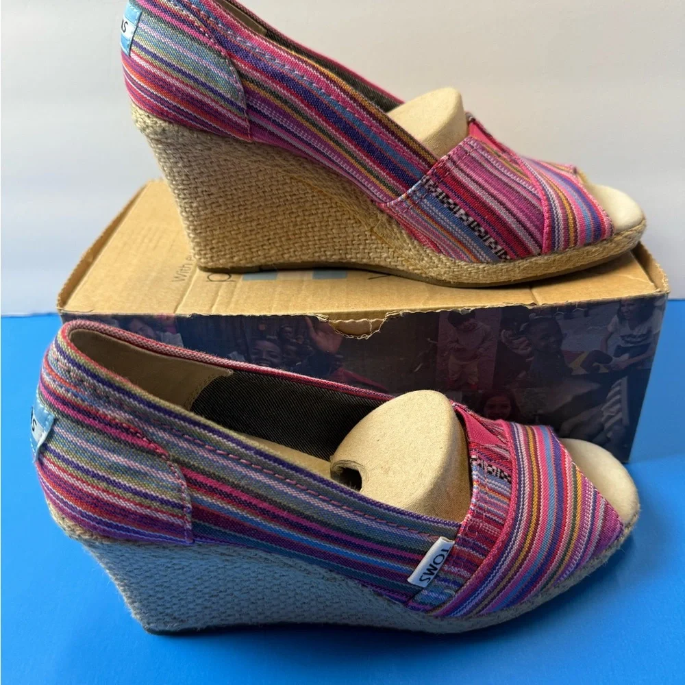 Toms Multicolor Striped Espadrilles